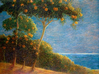 Sunset in Liguria by Gaetano Previati